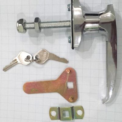 RoHS Garage Door L Handle Lock Zinc Plated Customized For Cabinet Door